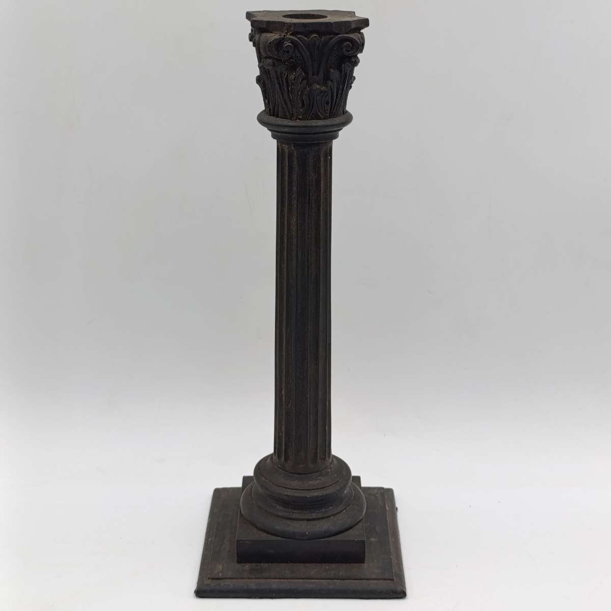 Boer War  POW Prisoner of war ebony candlestick inscribed Boer Camp Ceylon 1901