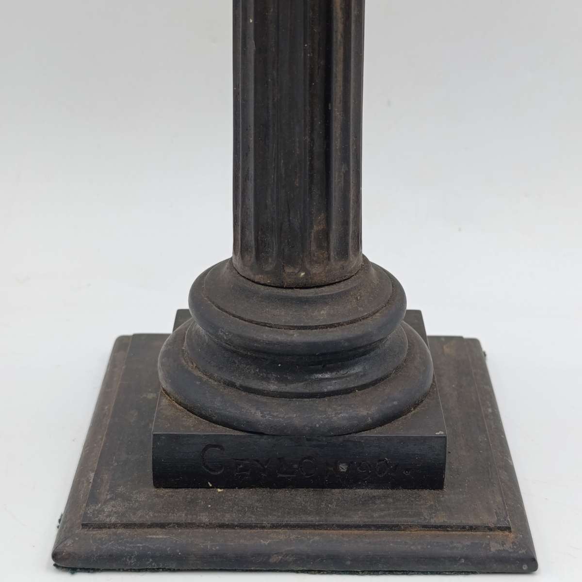 Boer War  POW Prisoner of war ebony candlestick inscribed Boer Camp Ceylon 1901