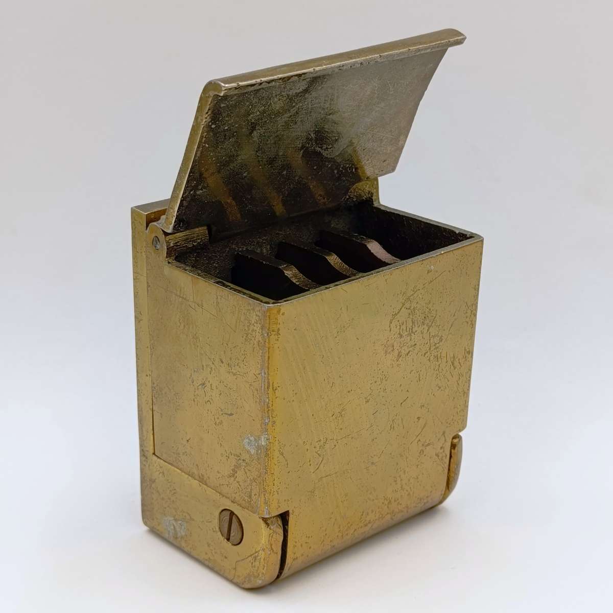 Vintage brassed Railways train cabin ashtray - wall mount