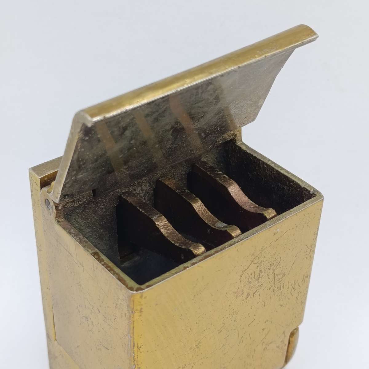 Vintage brassed Railways train cabin ashtray - wall mount