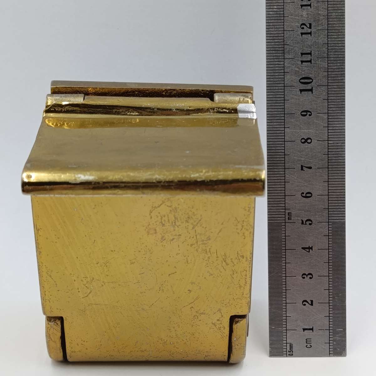 Vintage brassed Railways train cabin ashtray - wall mount