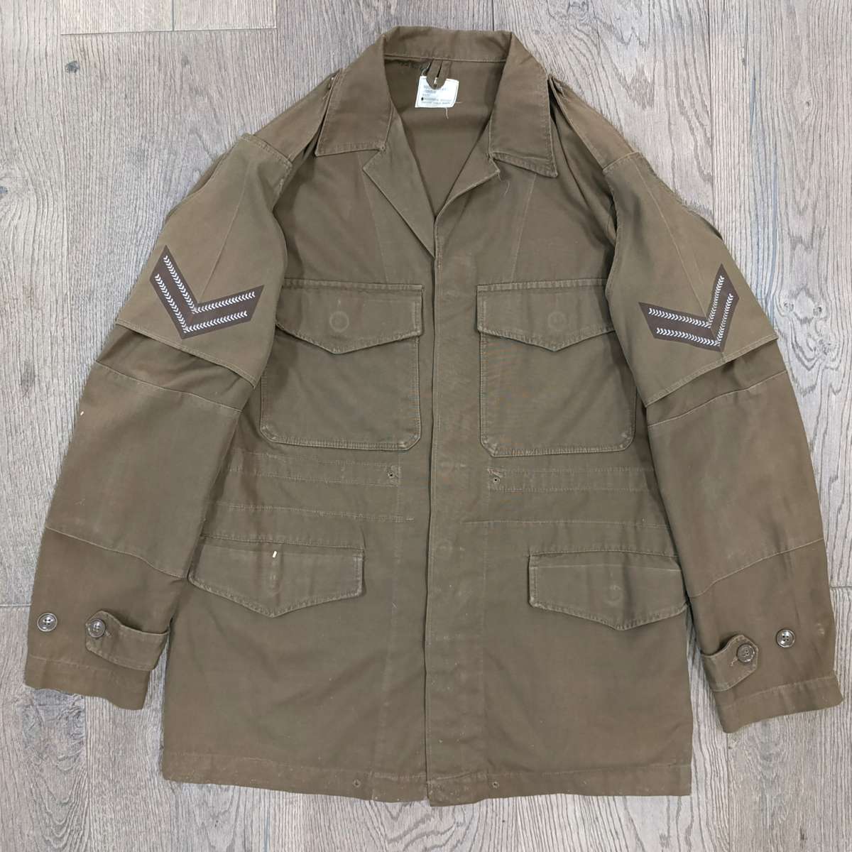 SADF Natria long sleeve shirt with Corporal rank brassards - size medium