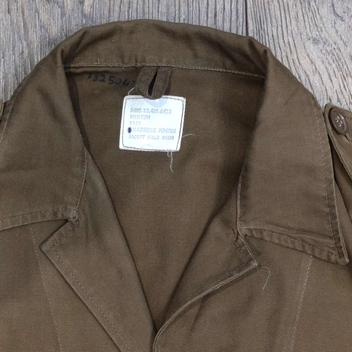 SADF Natria long sleeve shirt with Corporal rank brassards - size medium