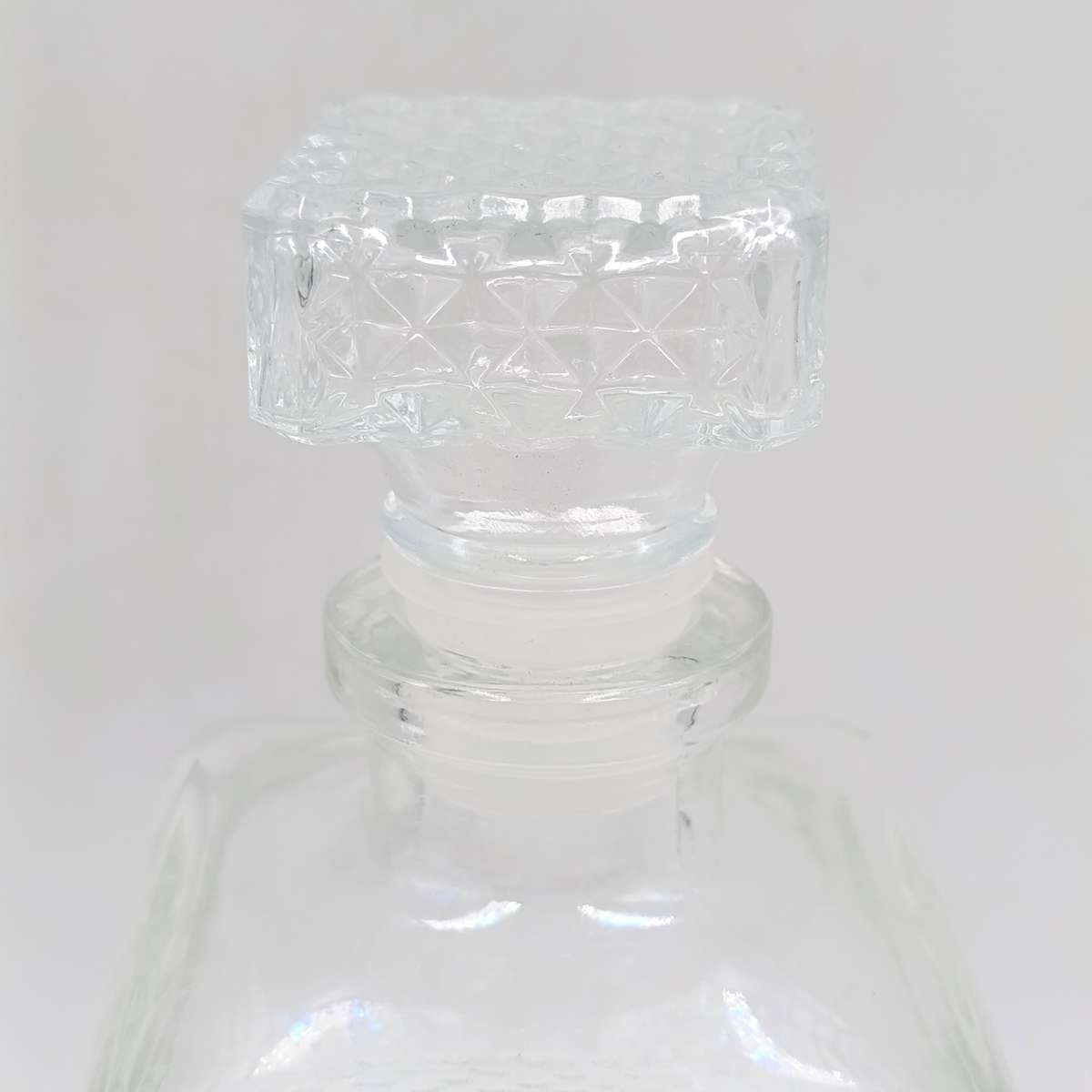 Vintage glass square decanter