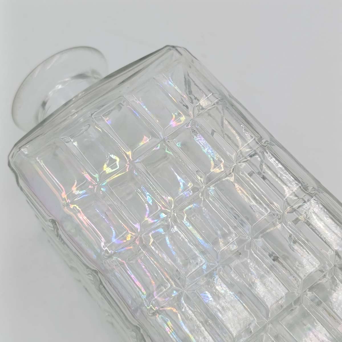 Vintage glass square decanter