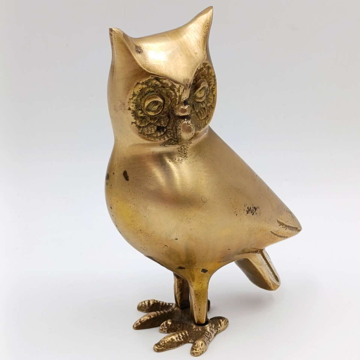Vintage brass owl figurine