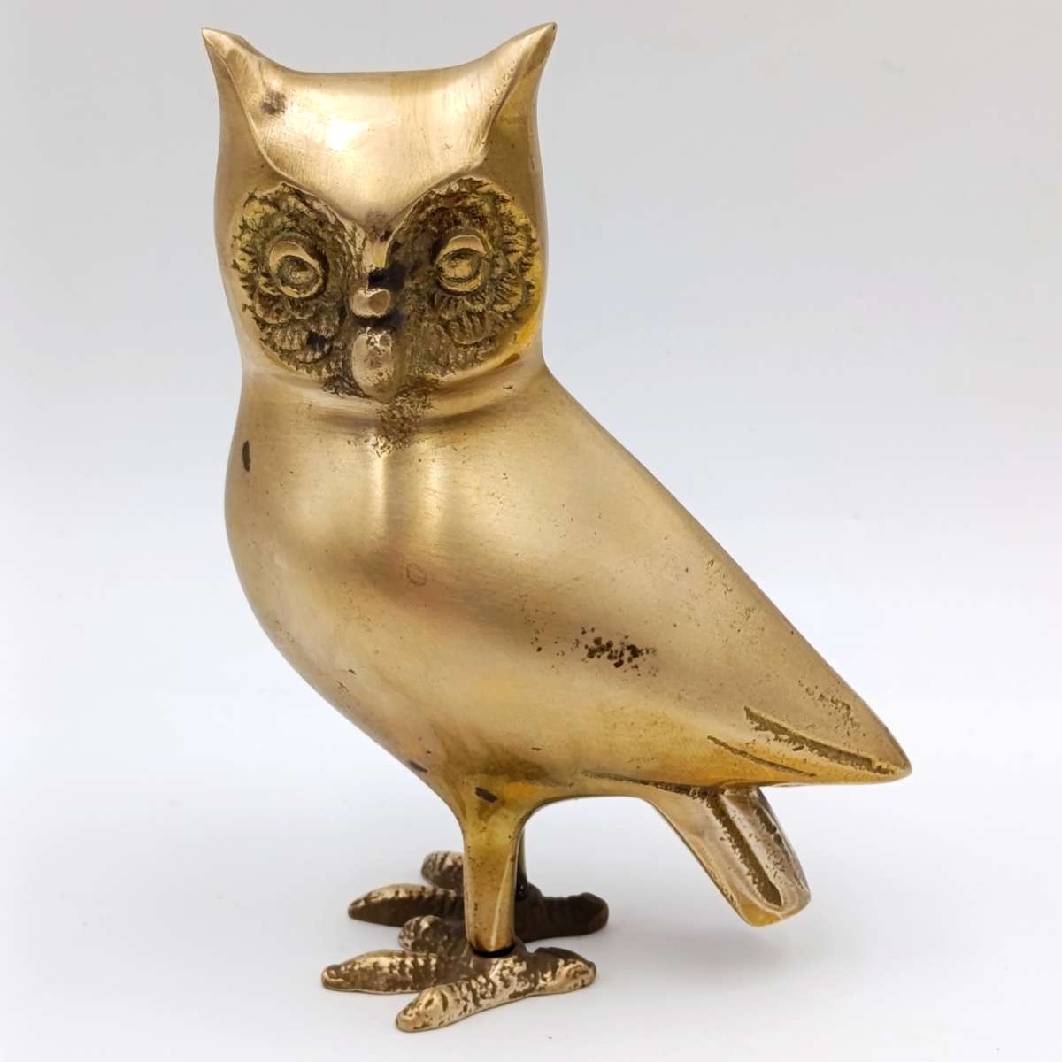 Vintage brass owl figurine