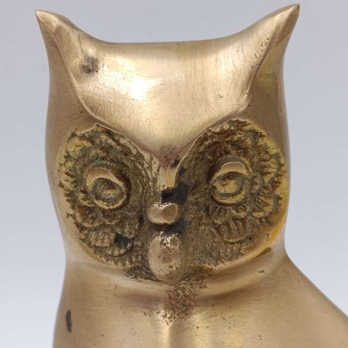 Vintage brass owl figurine