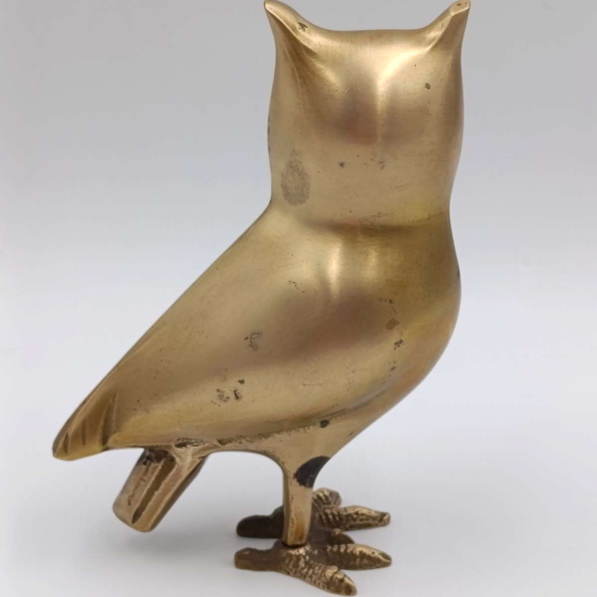 Vintage brass owl figurine