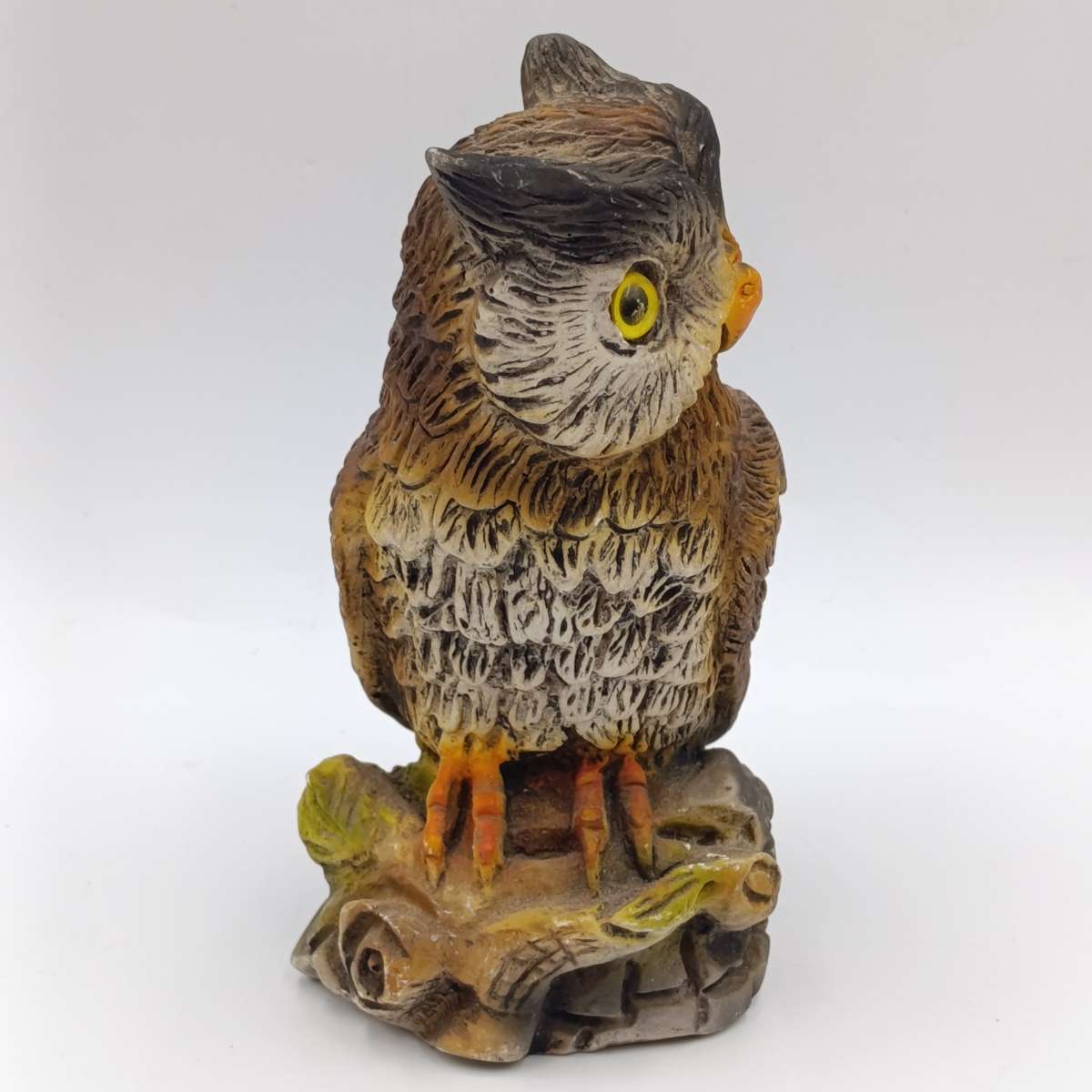 Handpainted resin owl figurine