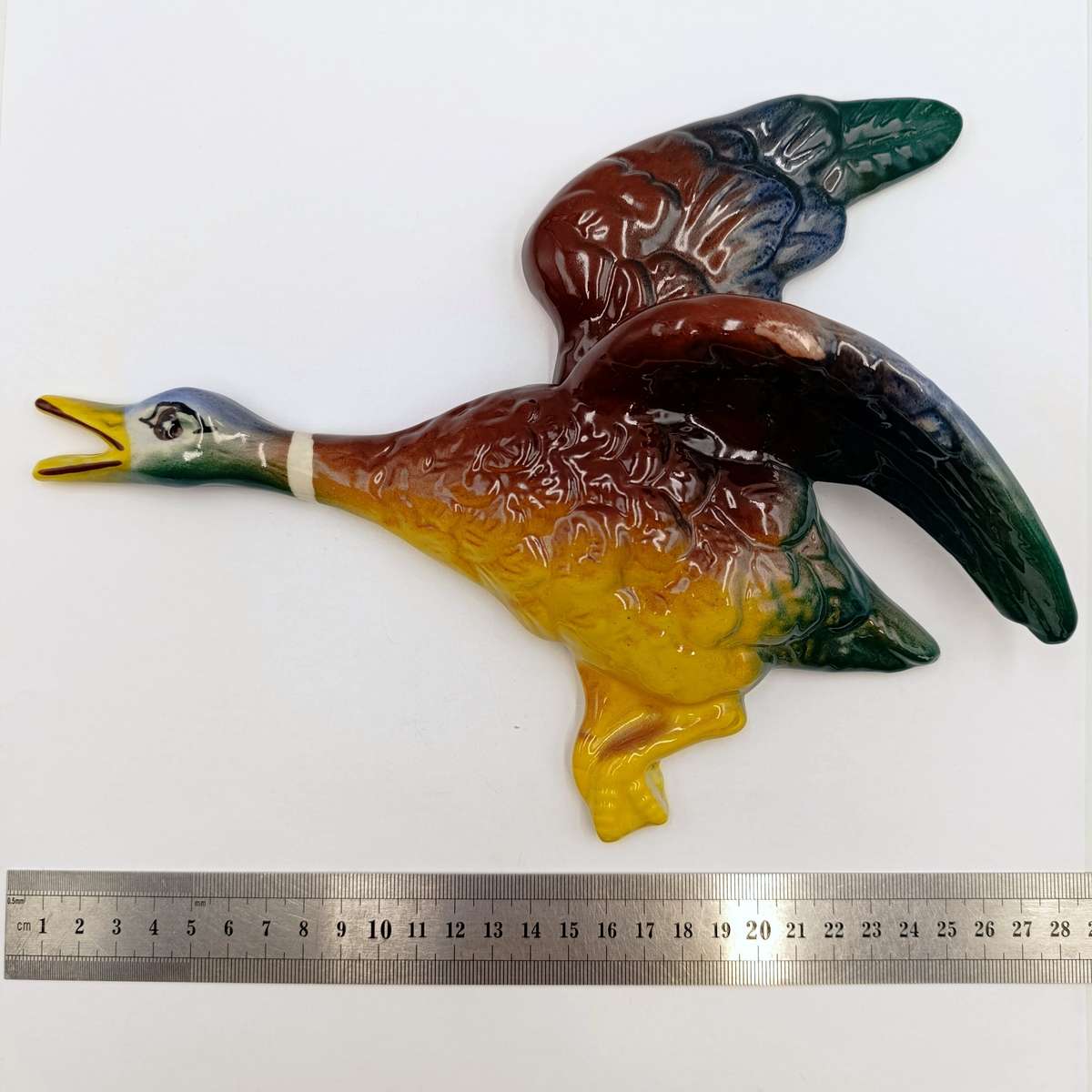 Vintage ceramic flying duck wall hanging