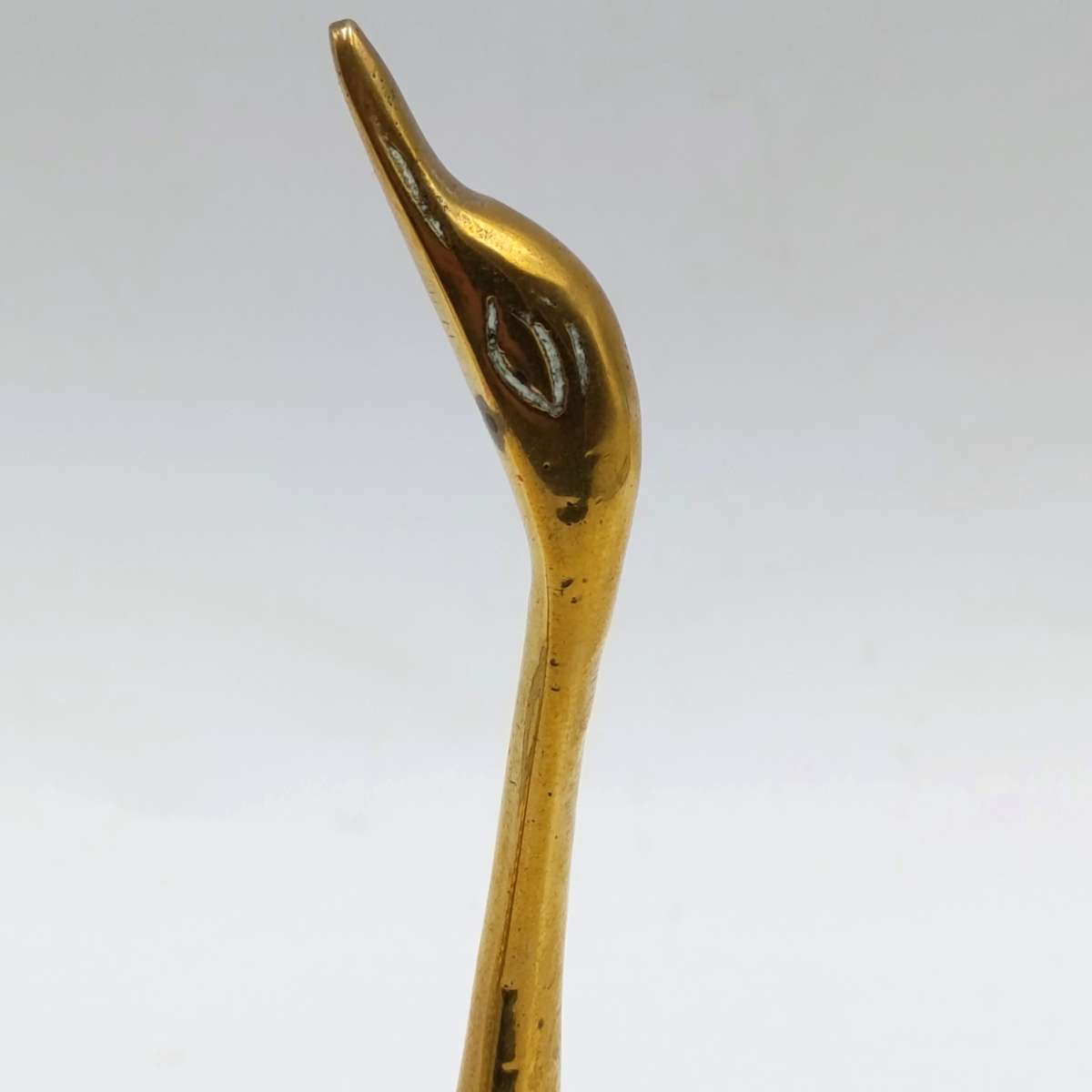 Pair of vintage brass swan figurines