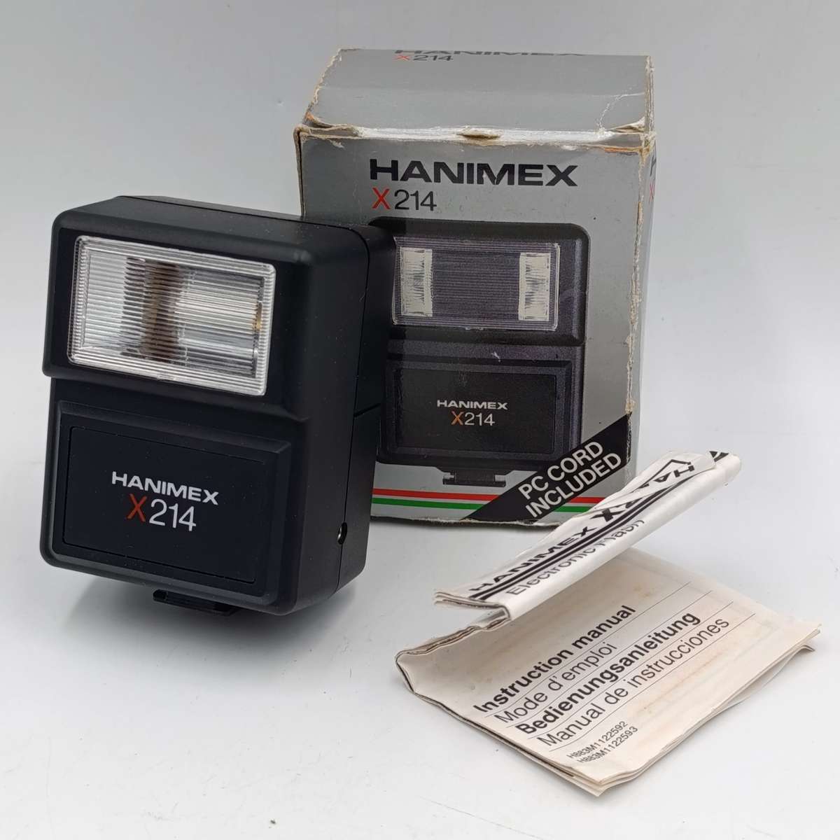 Vintage Hanimex X214 flash in original box - working