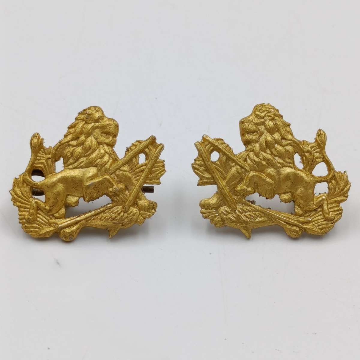 Pair of Rhodesian BSAP collar badges