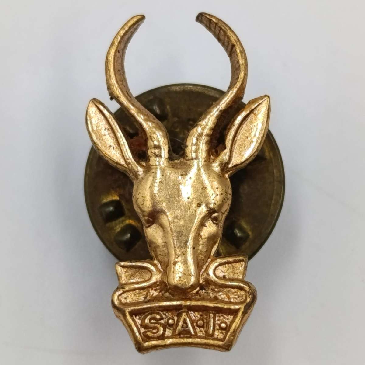 Pair of SA Infantry bokkop mess dress collar budges