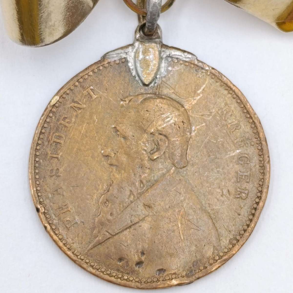 President Kruger 1900 Pro-Boer medallion with brooch