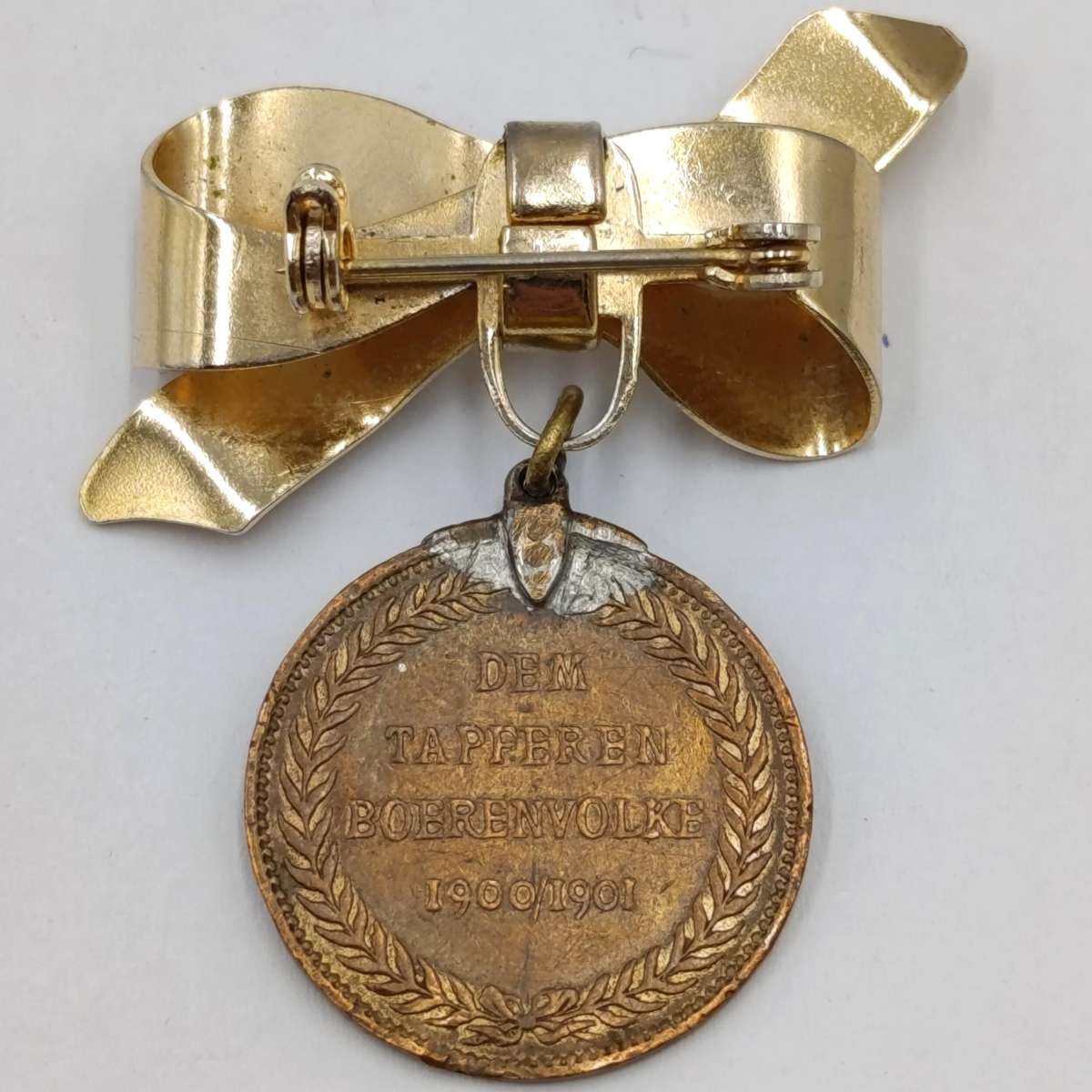 President Kruger 1900 Pro-Boer medallion with brooch