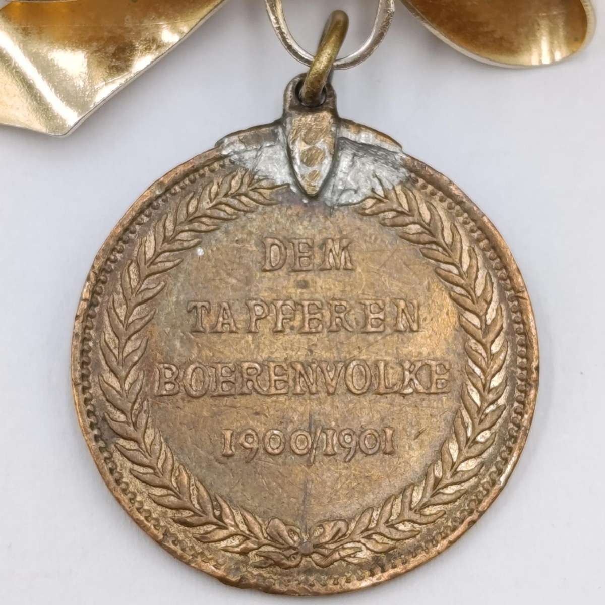 President Kruger 1900 Pro-Boer medallion with brooch