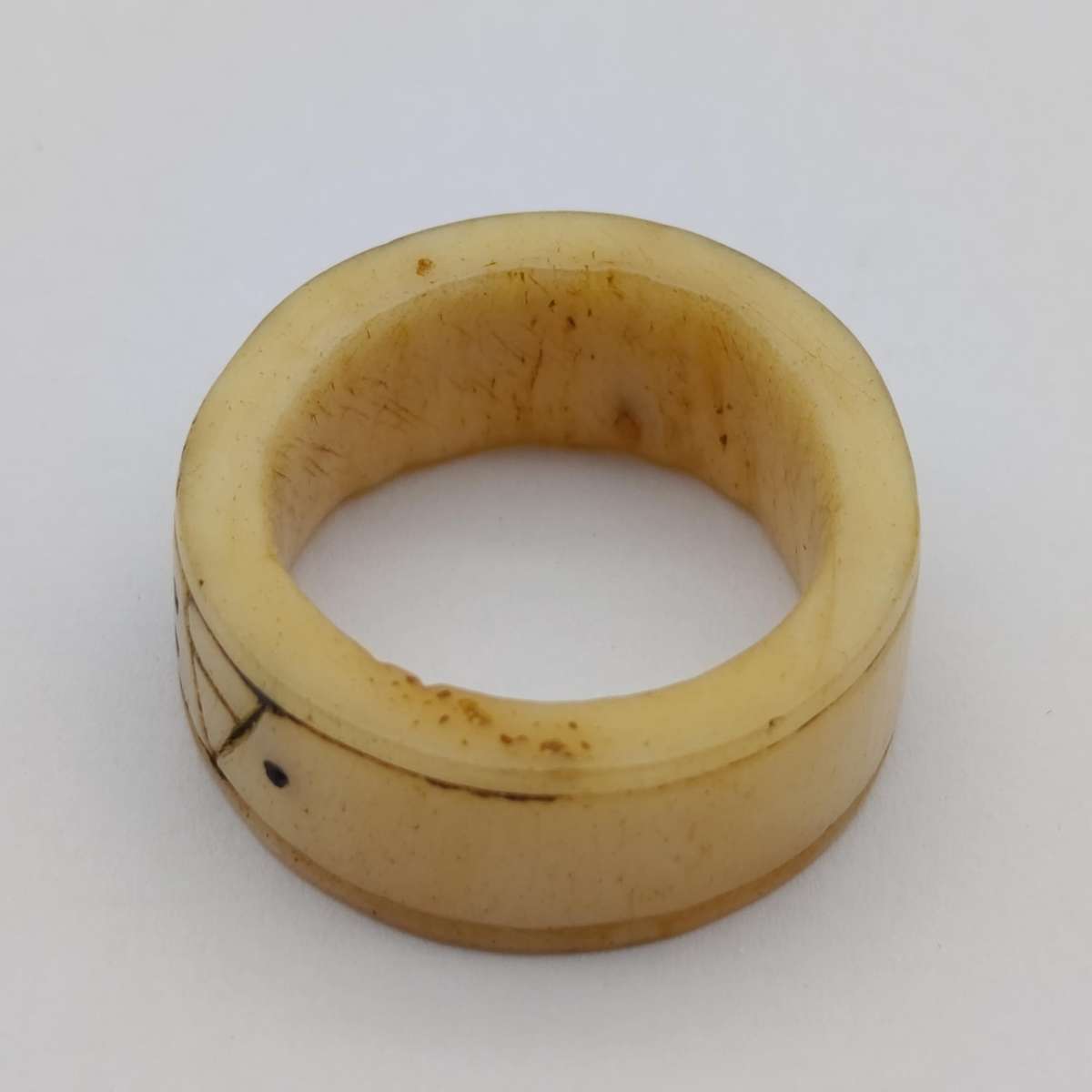 Boer War Prisoner of War ring made from bone by A.S. Marais