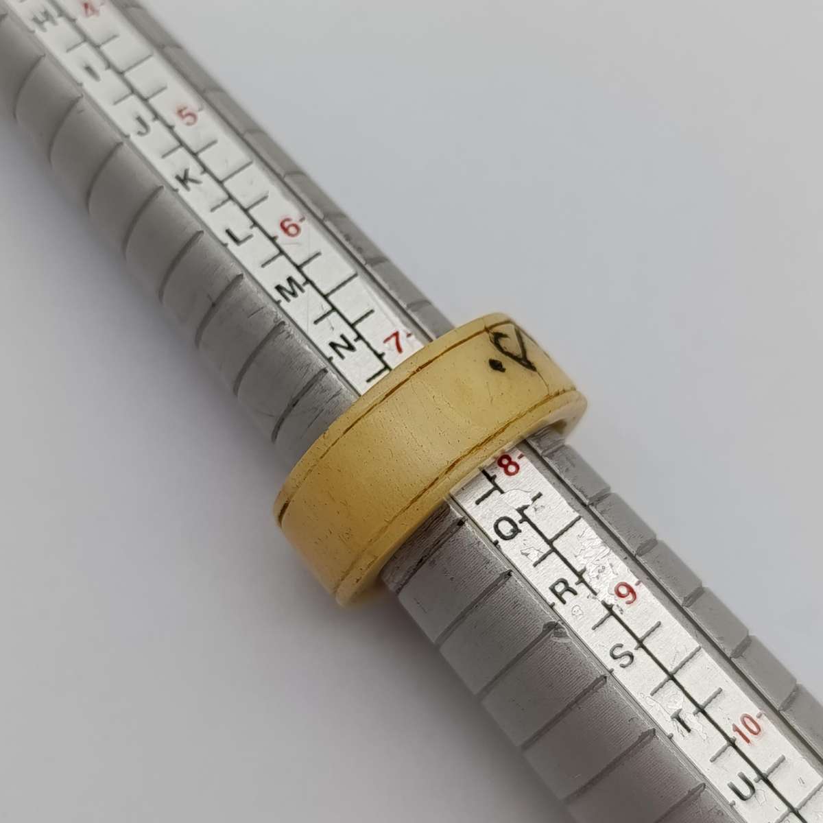 Boer War Prisoner of War ring made from bone by A.S. Marais