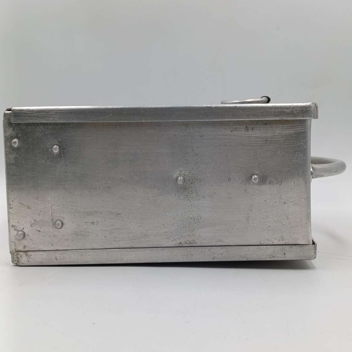 Vintage R.B Turner and Co. aluminium carry case with glass tubes