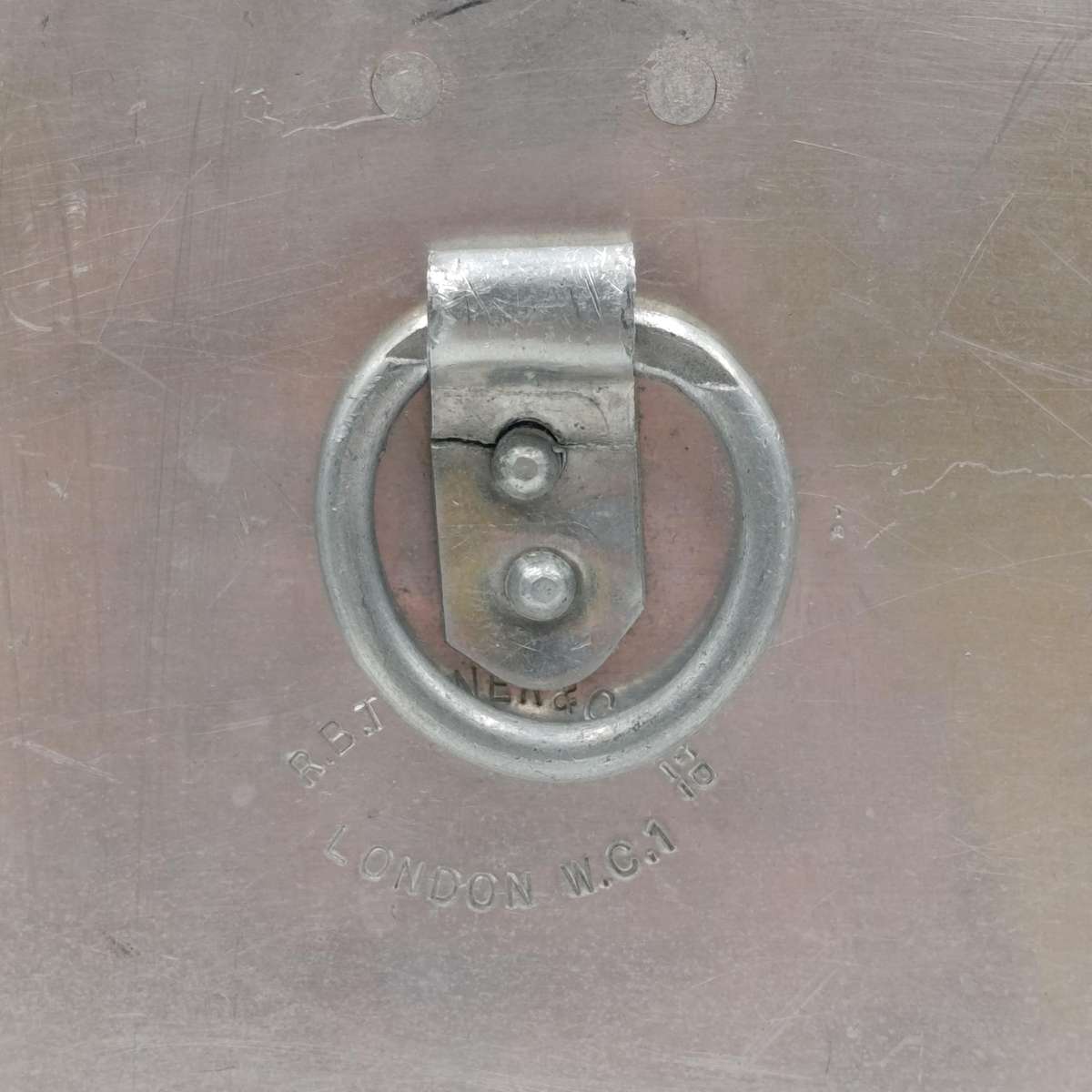 Vintage R.B Turner and Co. aluminium carry case with glass tubes