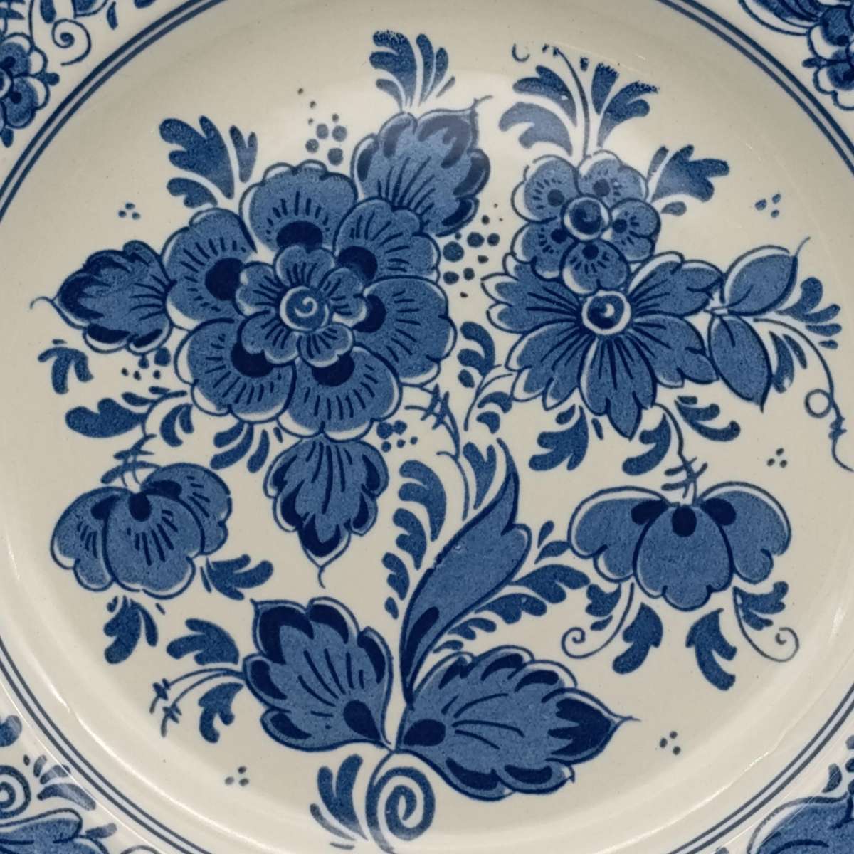 Vintage Blauw Delfts Distel handpainted porcelain plate