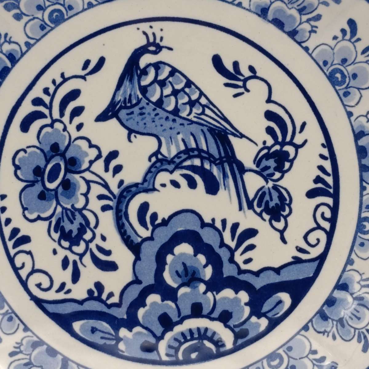 Vintage Blue Delft handpainted small wall hanging plate