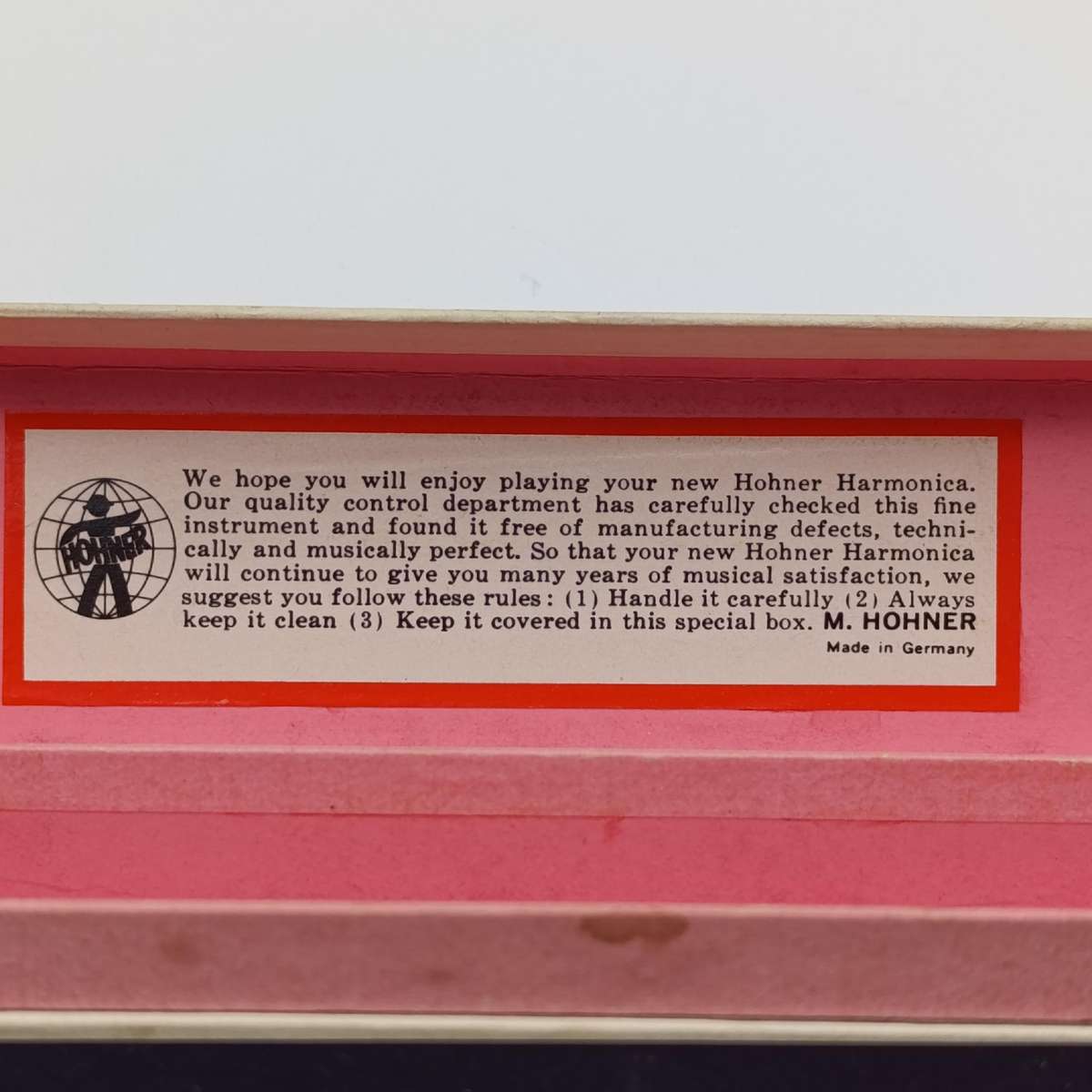 Vintage Hohner Band Harmonica C-key in box
