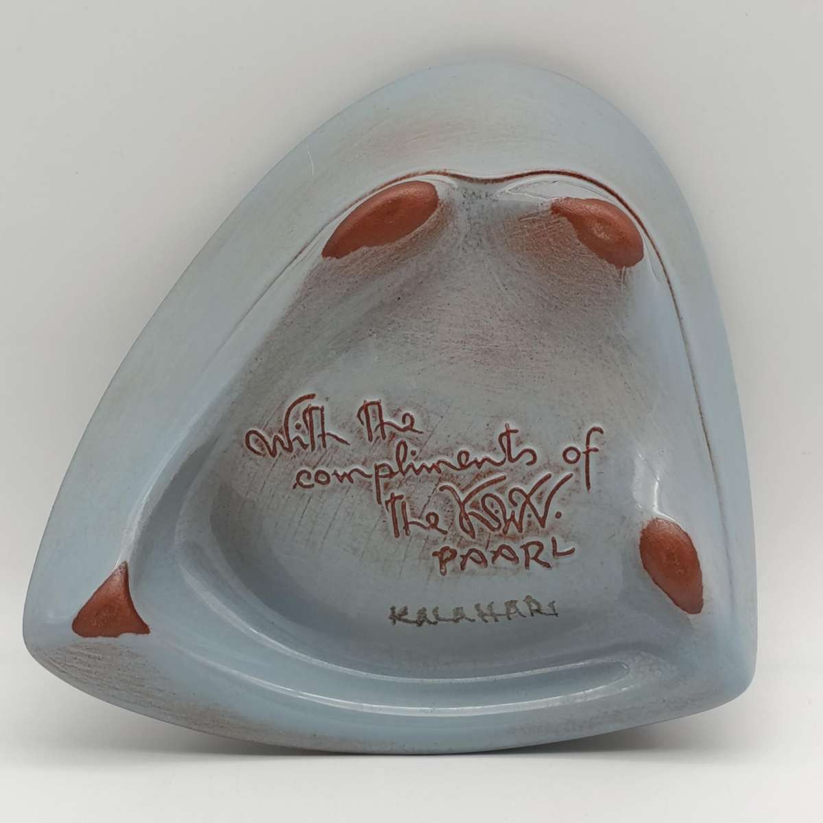 Vintage KWV Paarl ashtray by Kalahari Pottery