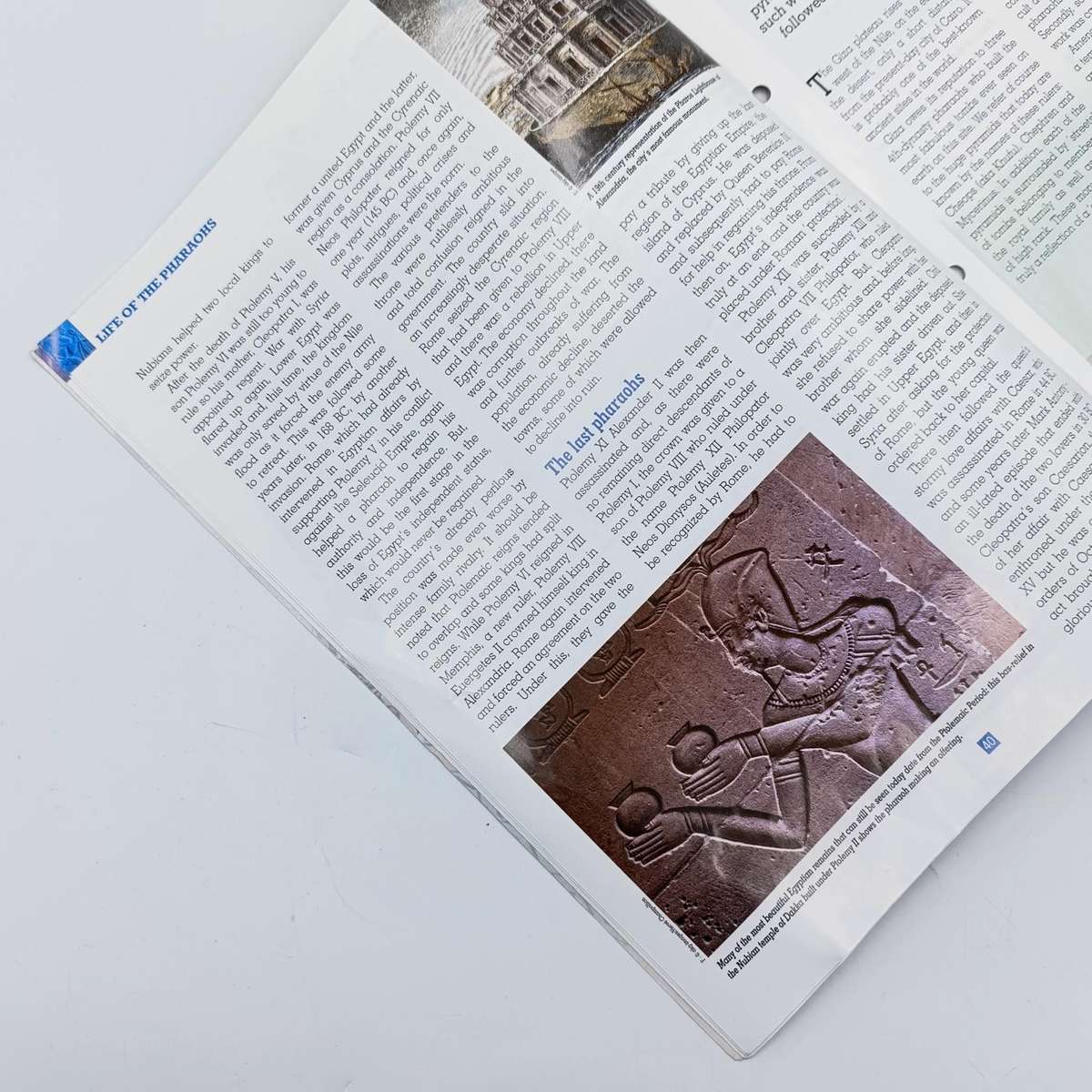 Lot of 5 gods of Ancient Egypt figurines with magazines - some damage