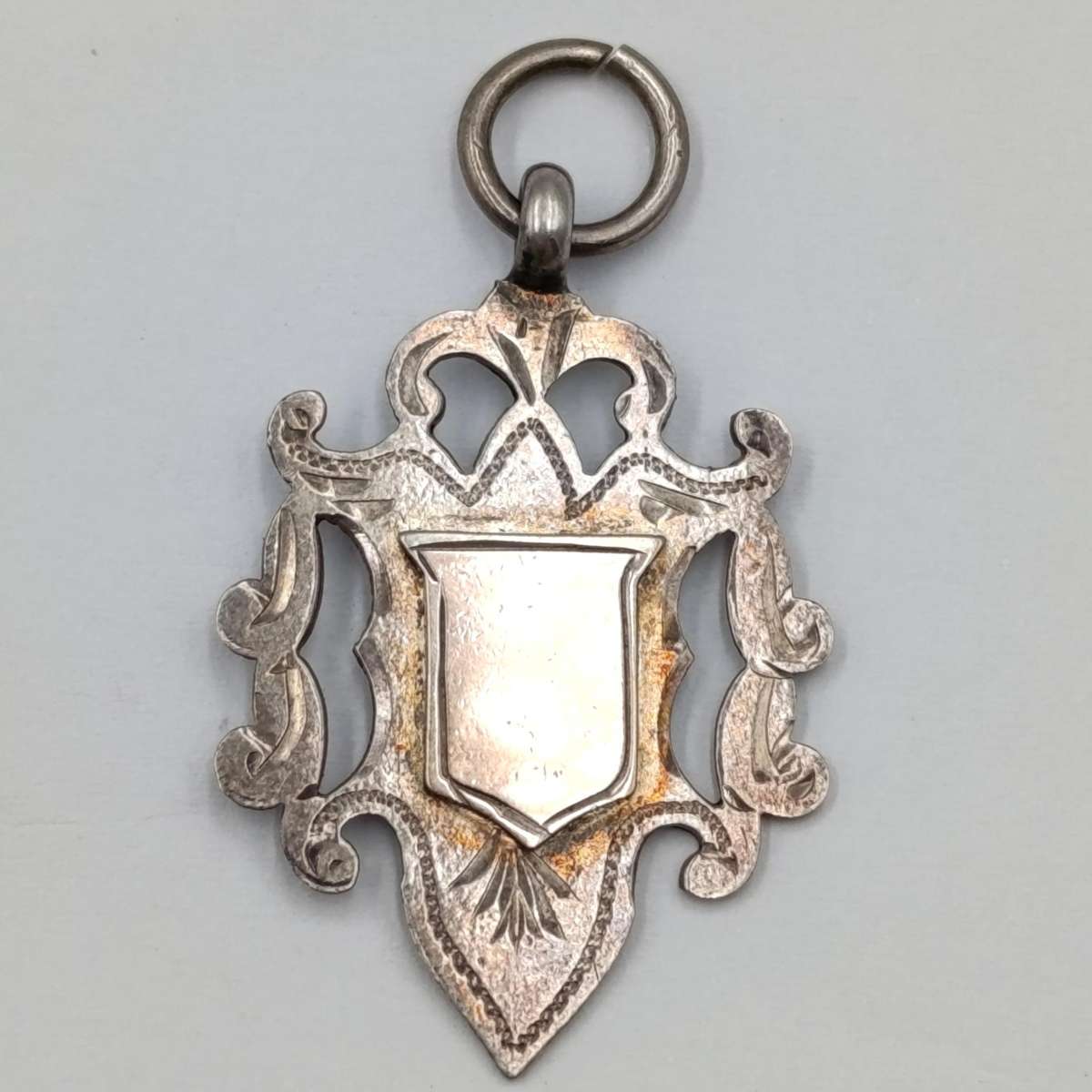 Antique Sterling silver and gold fob medallion - weighs 3,3g