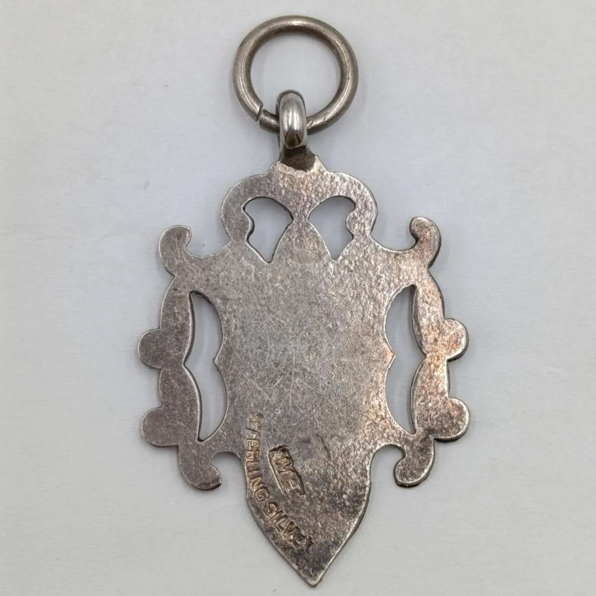Antique Sterling silver and gold fob medallion - weighs 3,3g