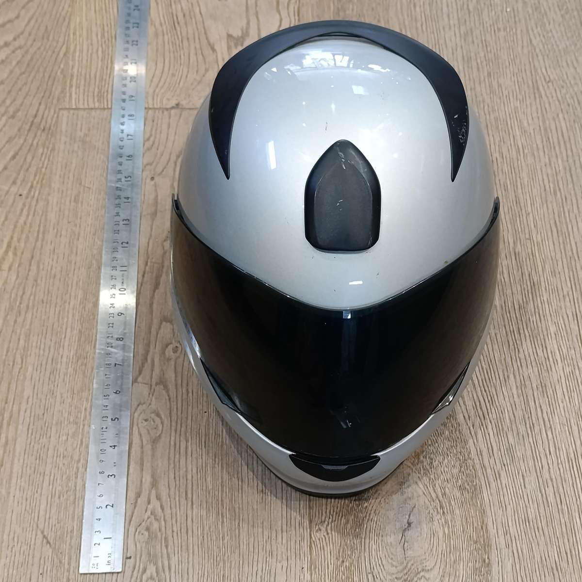 Genuine BMW motorcycle helmet with bag - some minor scuff marks
