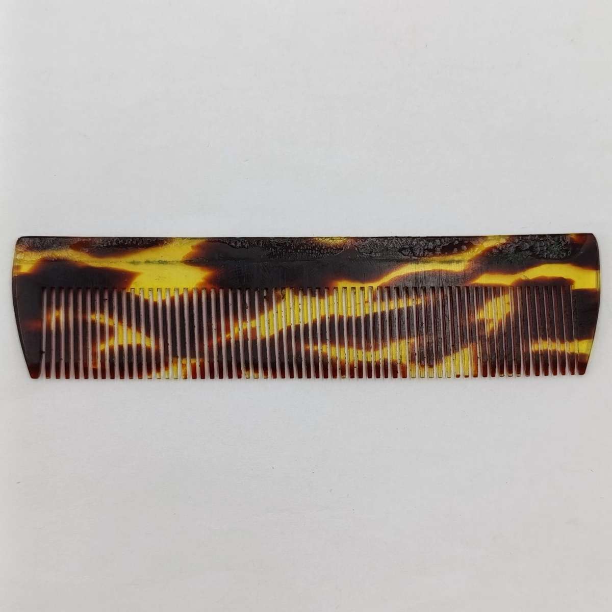 Antique Enameled Faux tortoise shell comb