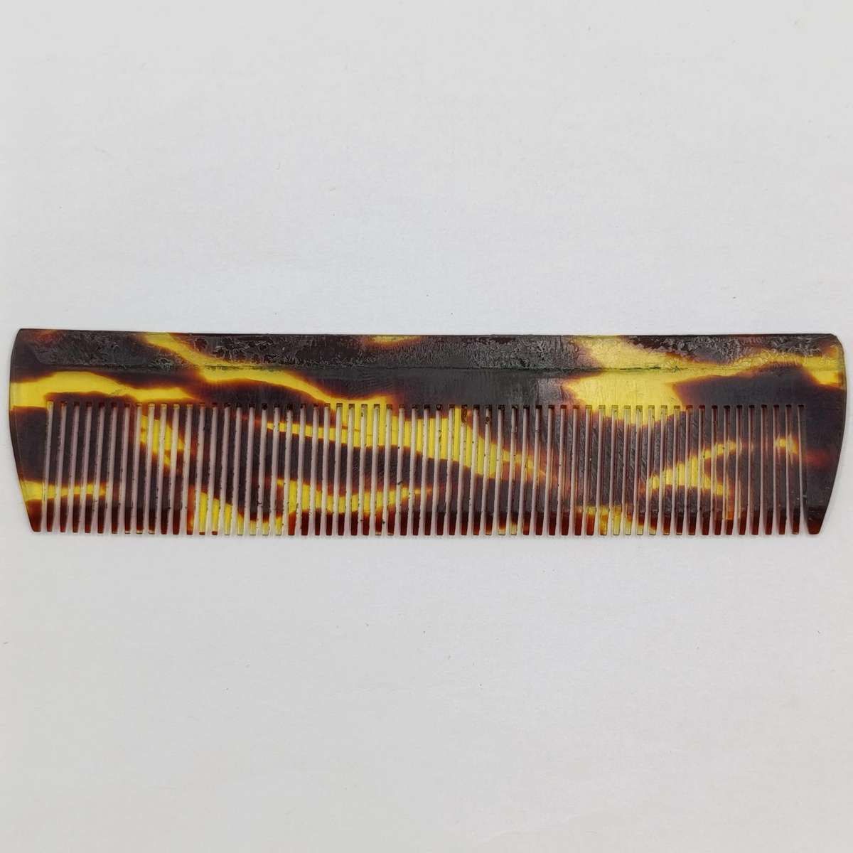 Antique Enameled Faux tortoise shell comb