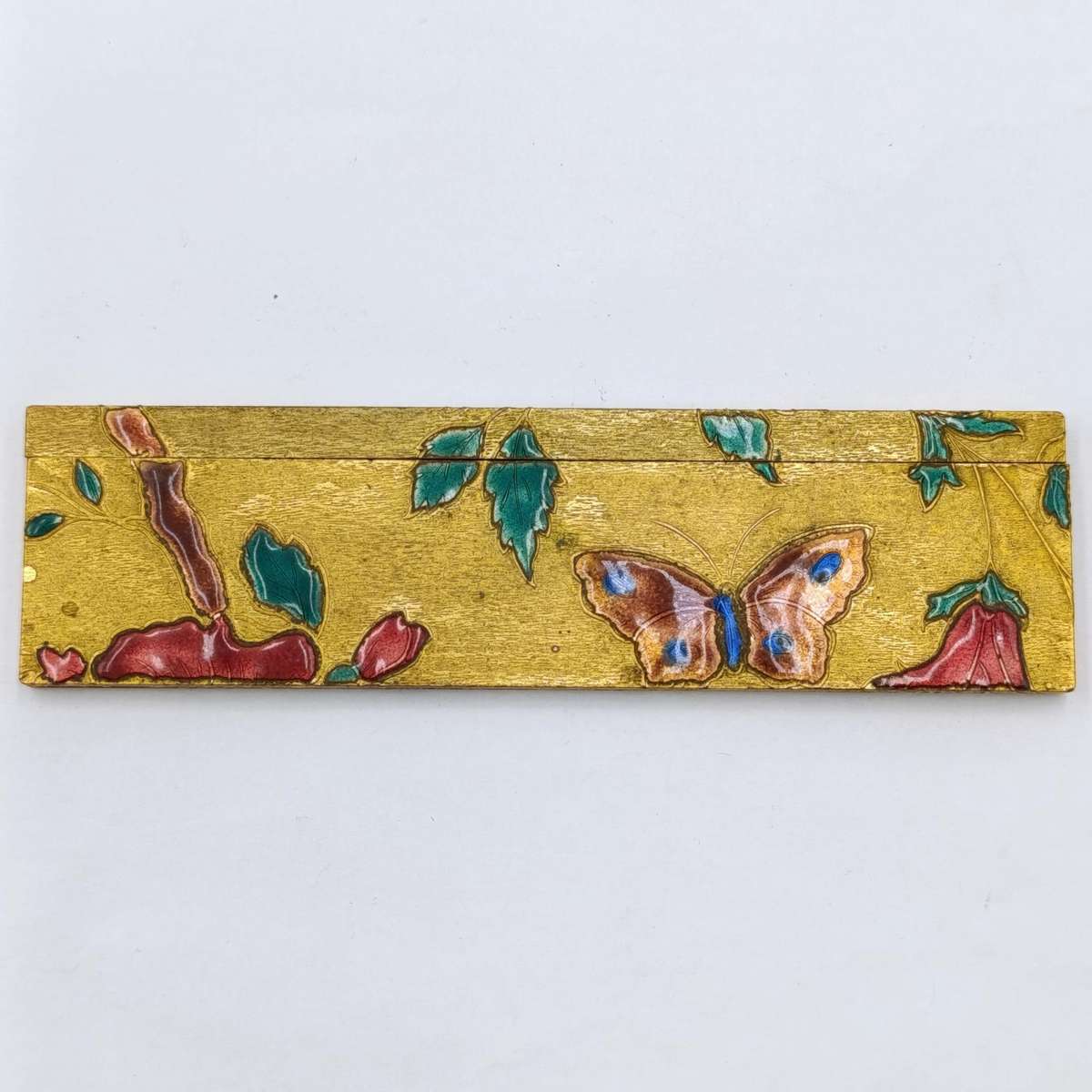 Antique Enameled Faux tortoise shell comb