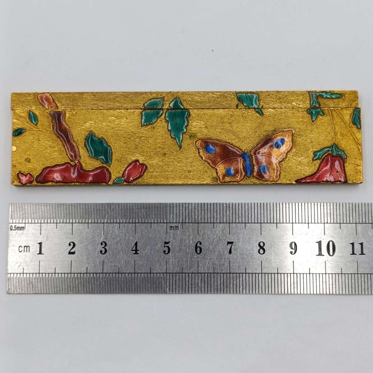 Antique Enameled Faux tortoise shell comb