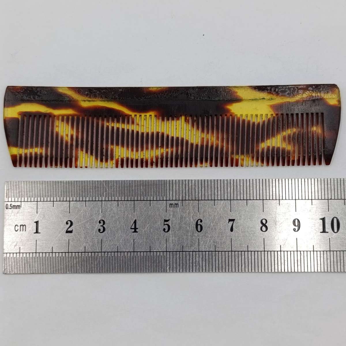 Antique Enameled Faux tortoise shell comb