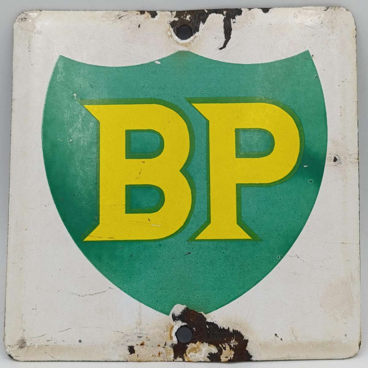 Vintage BP gasoline enamel sign
