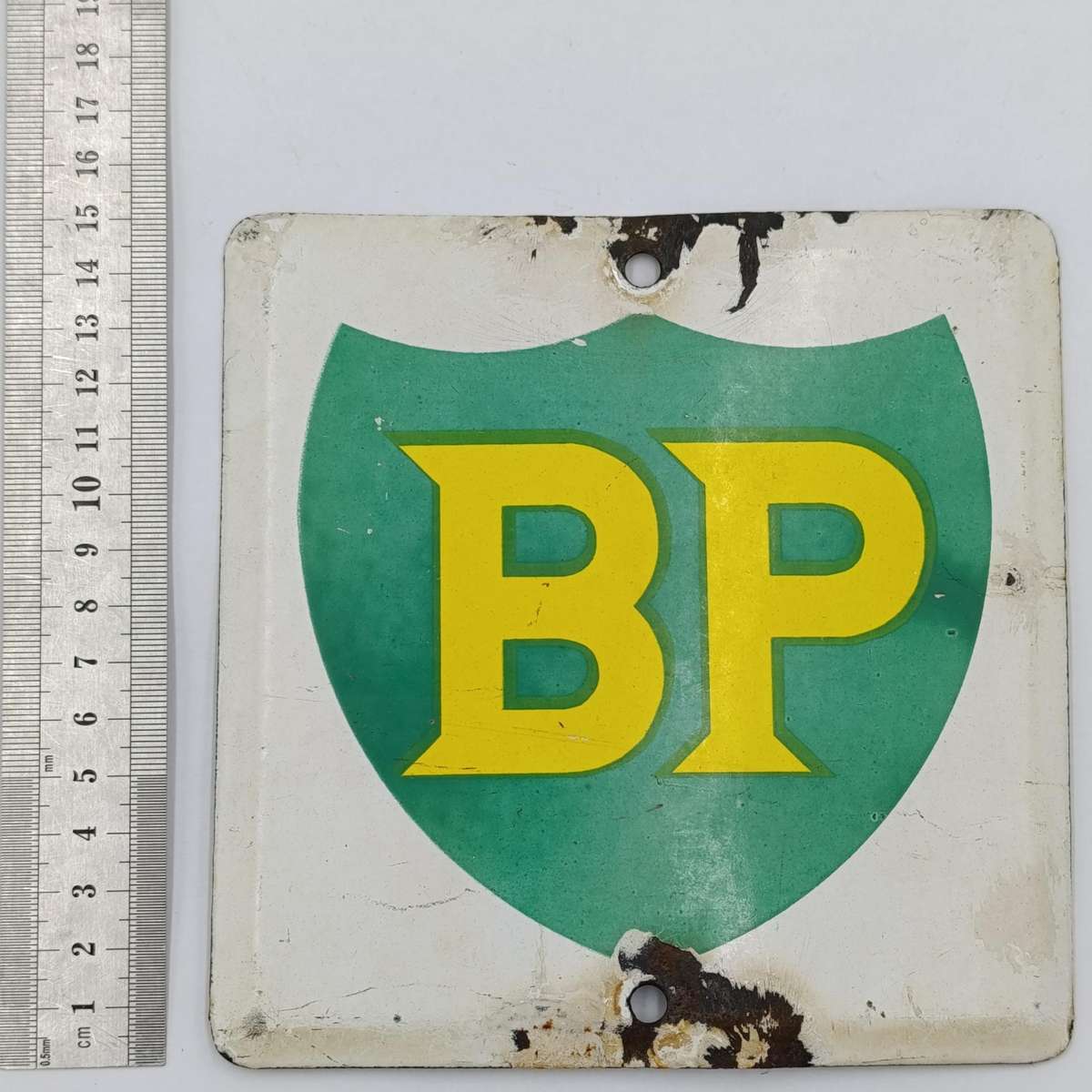 Vintage BP gasoline enamel sign