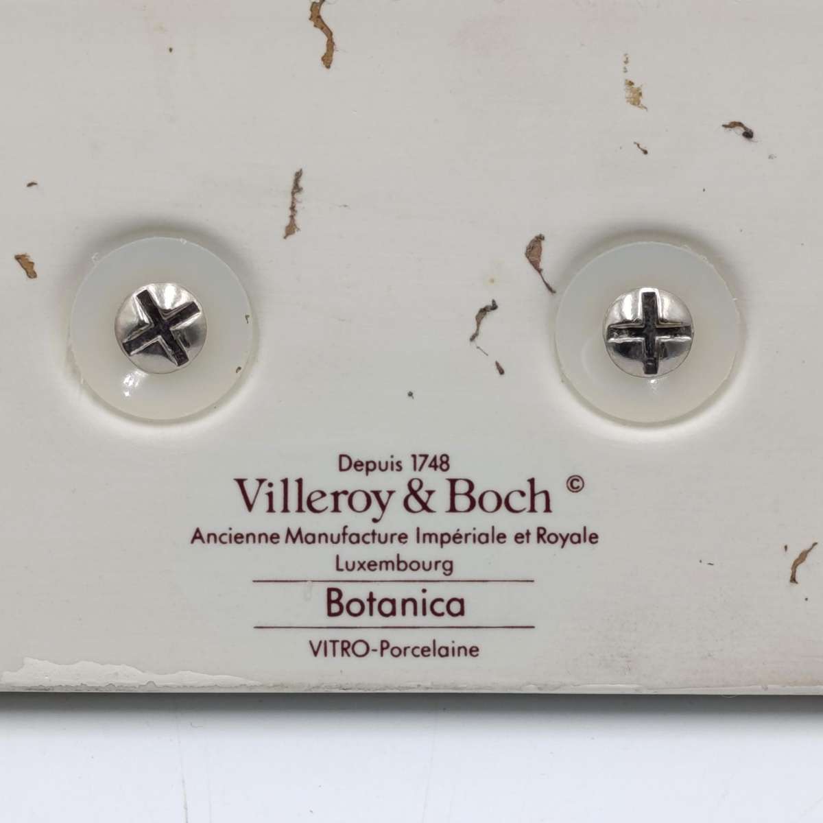 Vintage Villeroy and Boch Botanica key holder hooks on porcelain