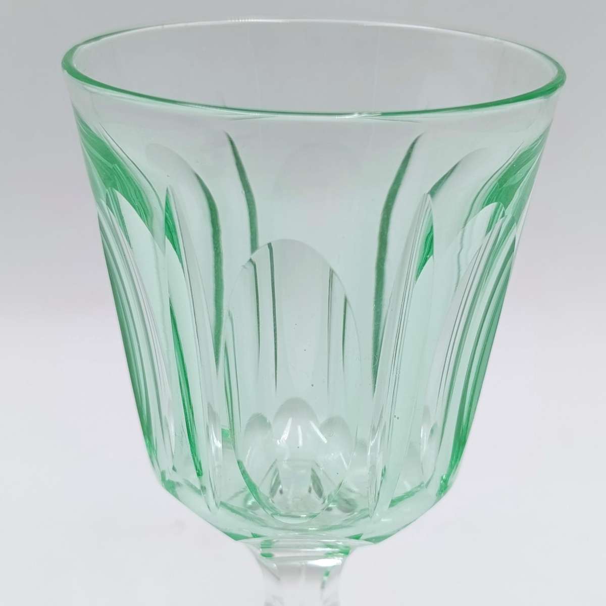 Arte Nouveau Uranium glass Lemon green glass