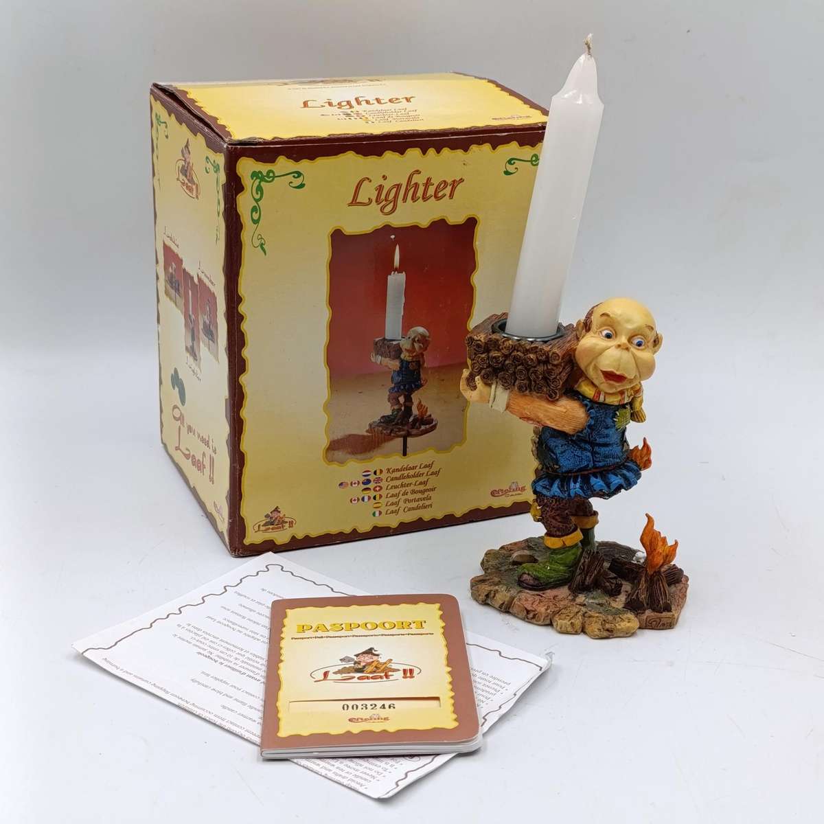 Laaf collection Lighter figurine candleholder in box