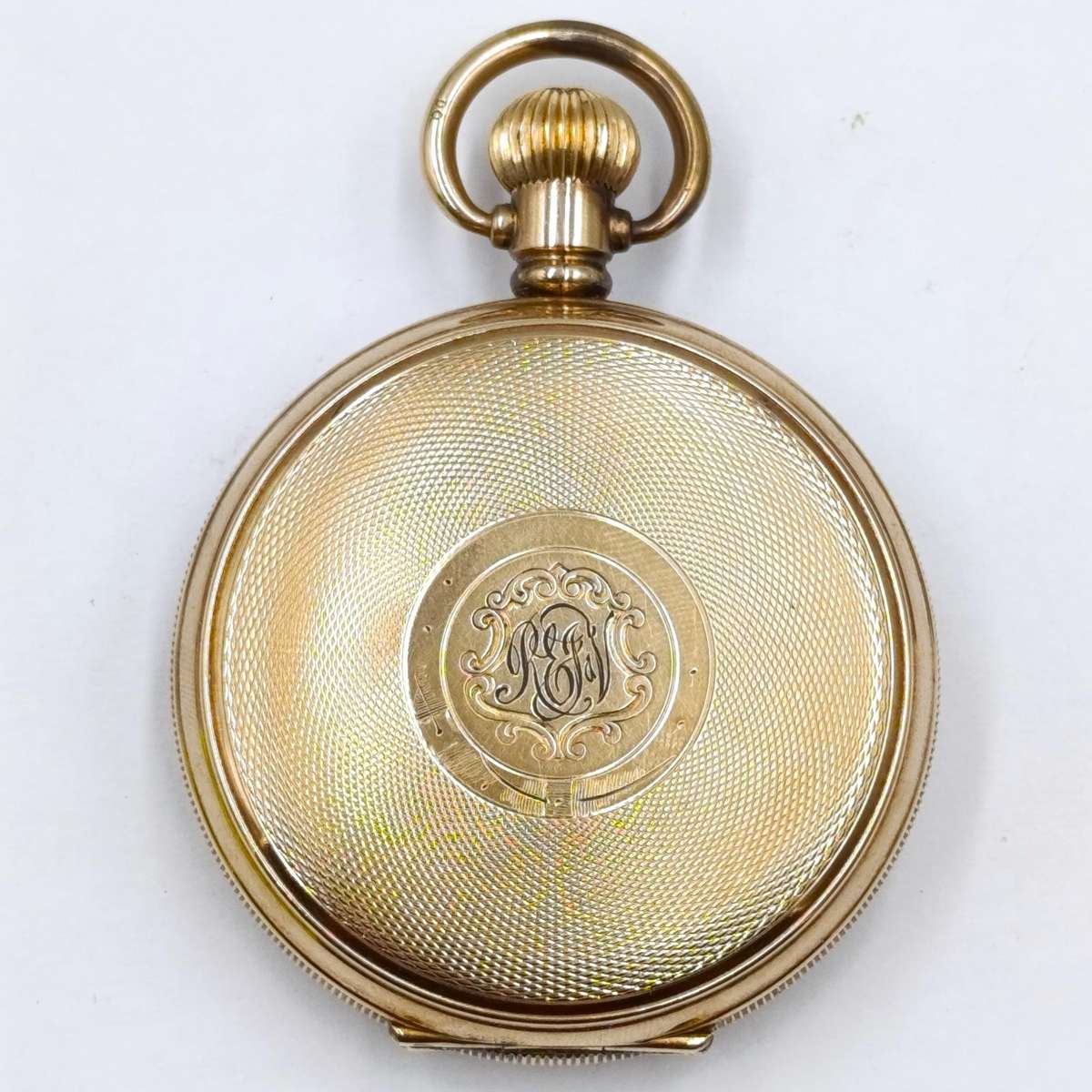Antique 1903 Waltham full hunter goldplated pocketwatch - working - serial 12233776 - with pouch