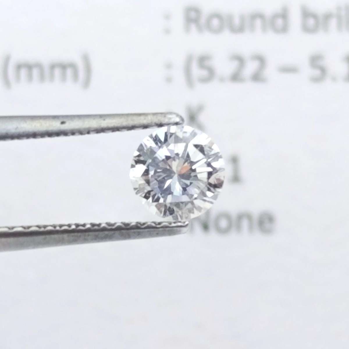 Natural Round Brilliant diamond of 0,514ct - Colour K, clarity SI1 - with GEMLAB certificate
