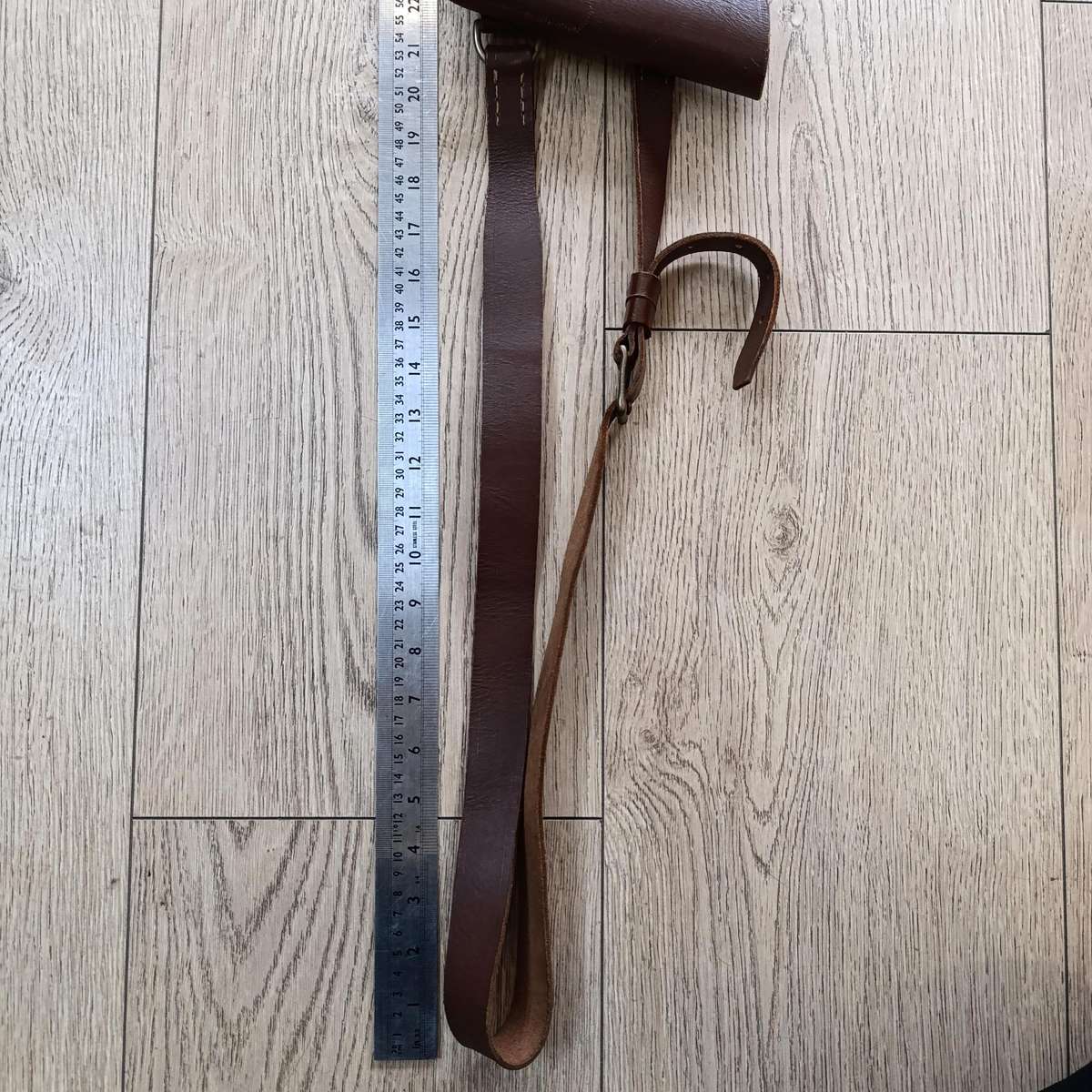 Vintage leather gun holster and strap