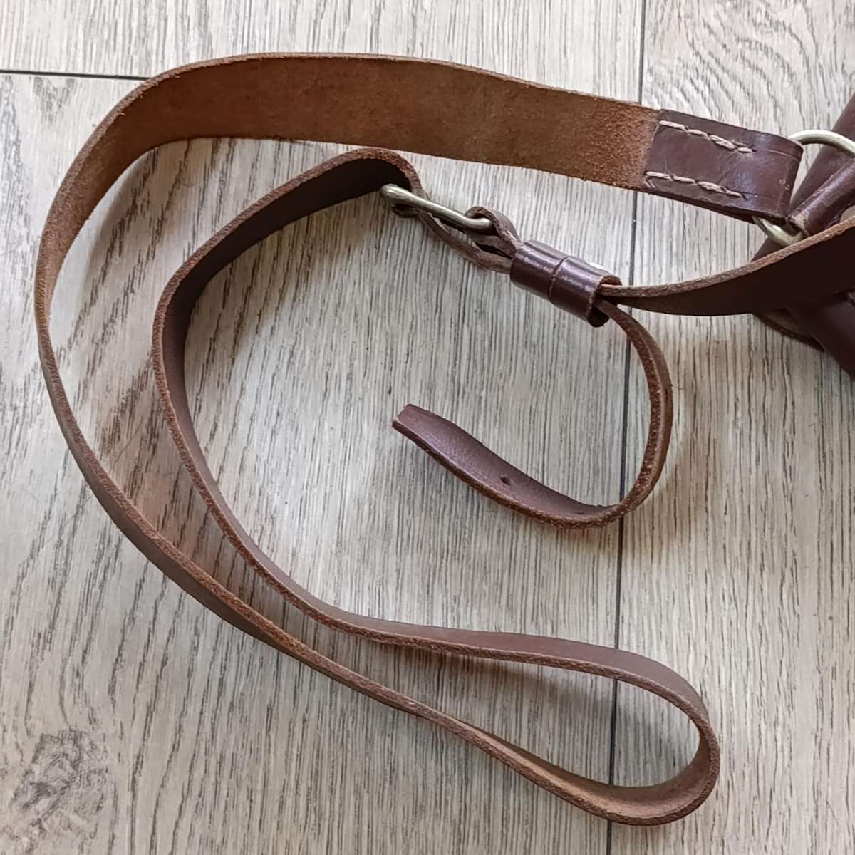 Vintage leather gun holster and strap