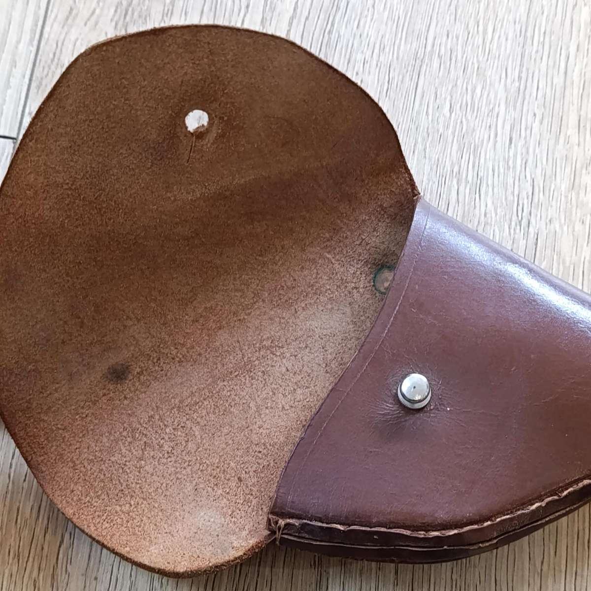 Vintage leather gun holster and strap