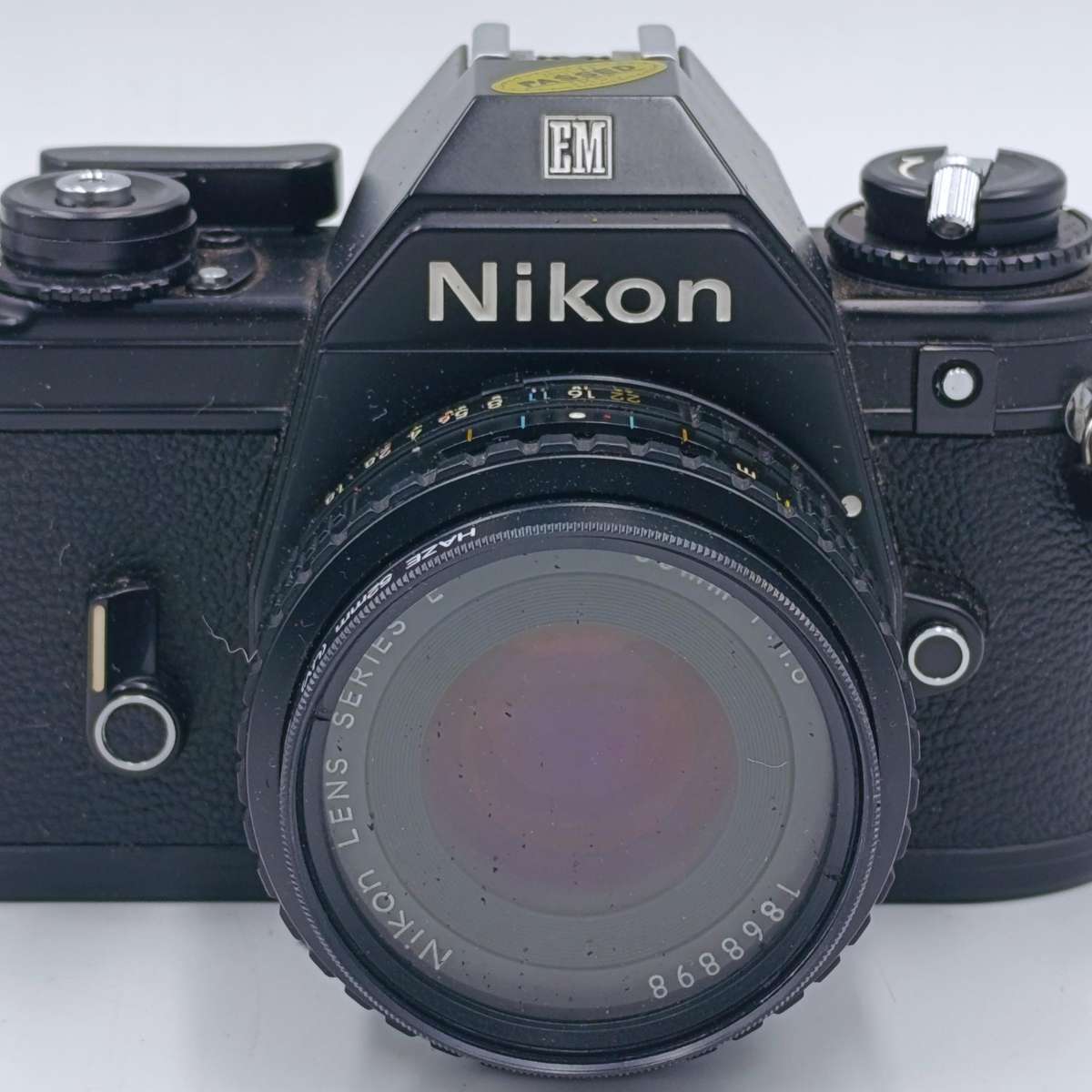 Vintage Nikon M90 35mm film camera with Nikon Series E 1:1.8 50mm lens - shutter firing